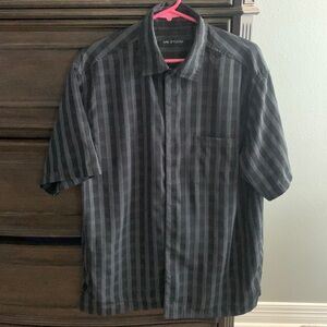 MB Studio black button down men’s dress shirt size large
